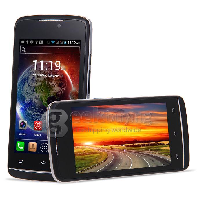 H-mobile F5 4.0 Inch Android 4.2 OS Cell Phone MTK6572 Dual Core 1.0GHz Smartphone 2.0MP Bluetooth WIFI - Black