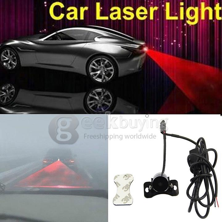 Red Car Alarm Laser Fog Light Rear Anti Collision Warning Lamp