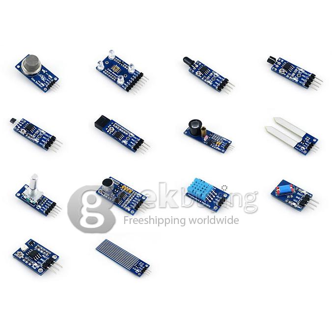 Raspberry Pi RPi Model A+ (Package D) Accessory Kits ARPI600+MQ-5 Gas Sensor+Color Sensor+Flame Sensor+Metal Sensor etc