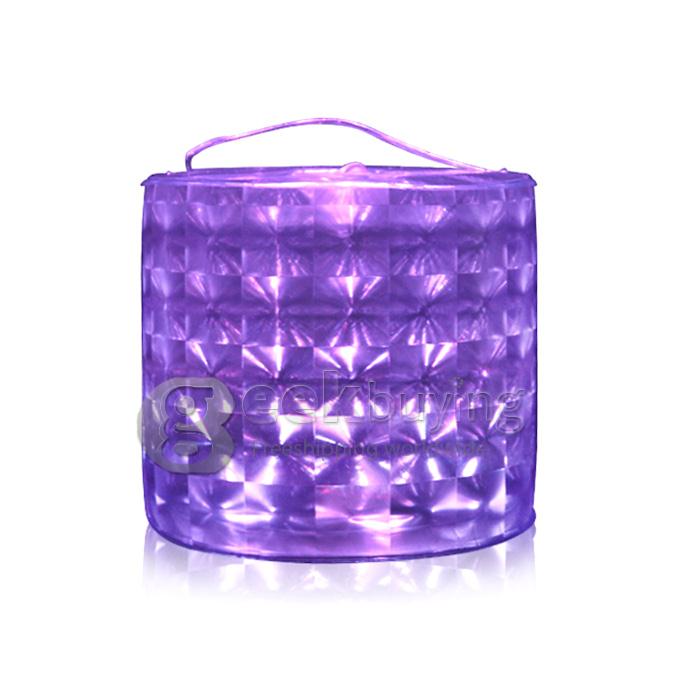 RC01 6W Color Changing Inflatable 10 LED Solar Lantern / Camping Light / Garden Lamp RGB with Remote Control