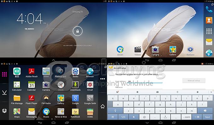 Ampe A101 Dual Core Tablet PC 10.1 Inch Android 4.4 8GB ROM GPS BT - White&Silver