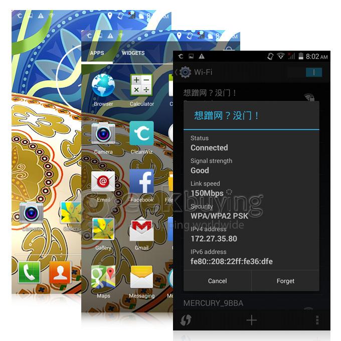 MPIE MP158+ 5.0 Inch Android 4.4 Cell Phone MTK6582 1.3GHz Quad core QHD IPS 512MB 4GB 5.0MP 3G/GPS Smartphone - White