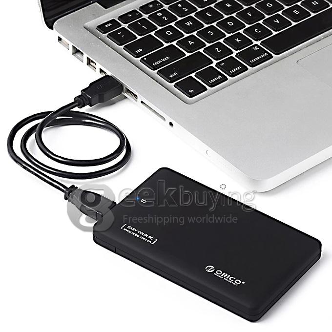 ORICO 2599US3 Tool Free USB 3.0 2.5 inch SATA HDD Enclosure External Hard Drive Case for Notebook Desktop PC - Black
