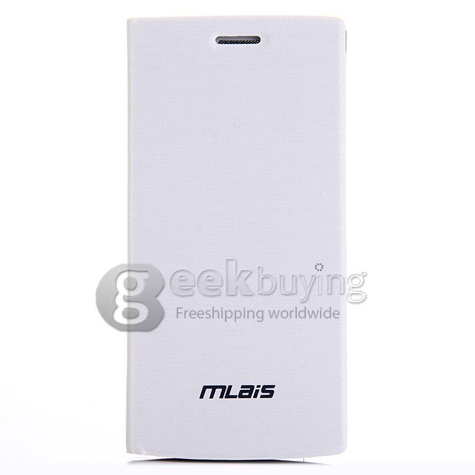 Original High Quality Protective PU Leather Hard Flip Cover Shell for MLAIS M9 Smartphone - White