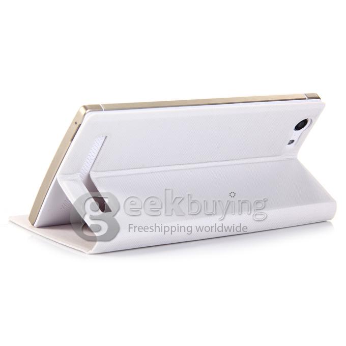 Original High Quality Protective PU Leather Hard Flip Cover Shell for MLAIS M9 Smartphone - White