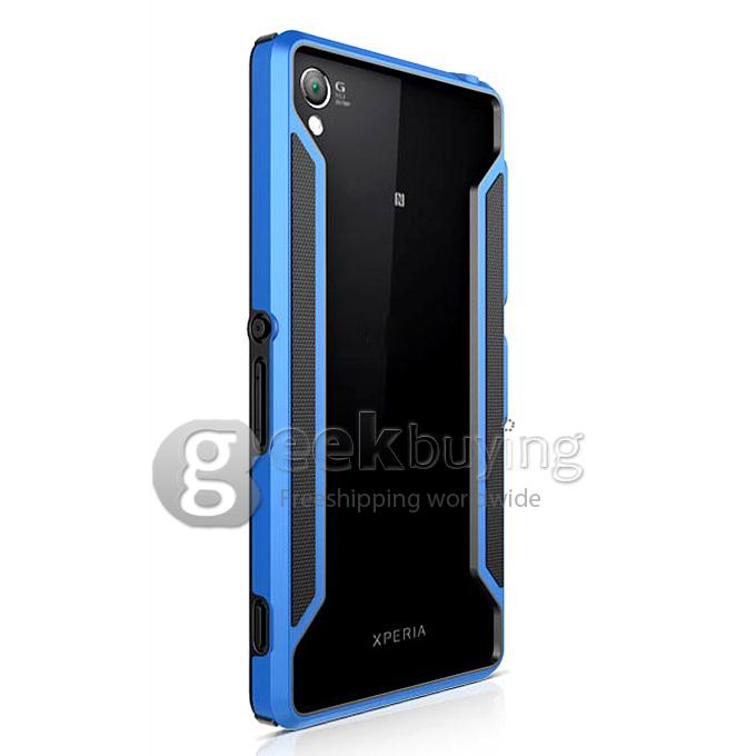 Nillkin Frame Series Protective Cover Shell Bumper PC+TPU Case for SONY Xperia Z3/L55 - Blue