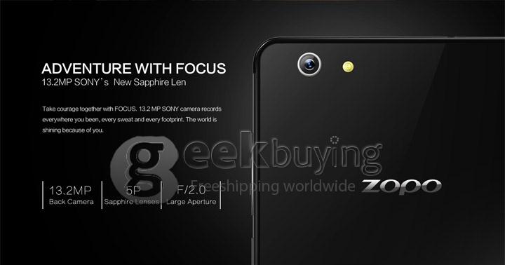 ZOPO Focus ZP720 5.3inch Android Phone IPS HD Screen 64-bit 4G LTE Smartphone MTK6732 Quad Core 1.5GHz 1GB 16GB 13.2MP - White