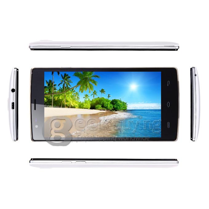 MIJUE L100 5.5 Inch Android 4.4 Phone QHD MTK6582M+6290 Quad Core 1.3GHz 1GB RAM 8GB ROM 8.0MP 2.0MP 4G Smartphone - White