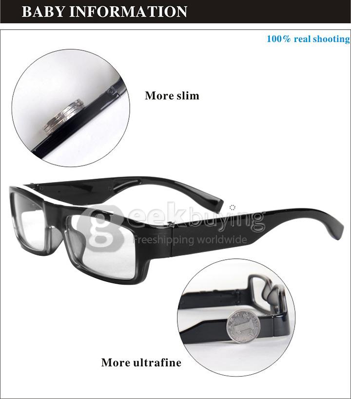 G3000 HD 720P Camera Glasses Hidden Eyewear DVR Video Recorder Camcorder - Black