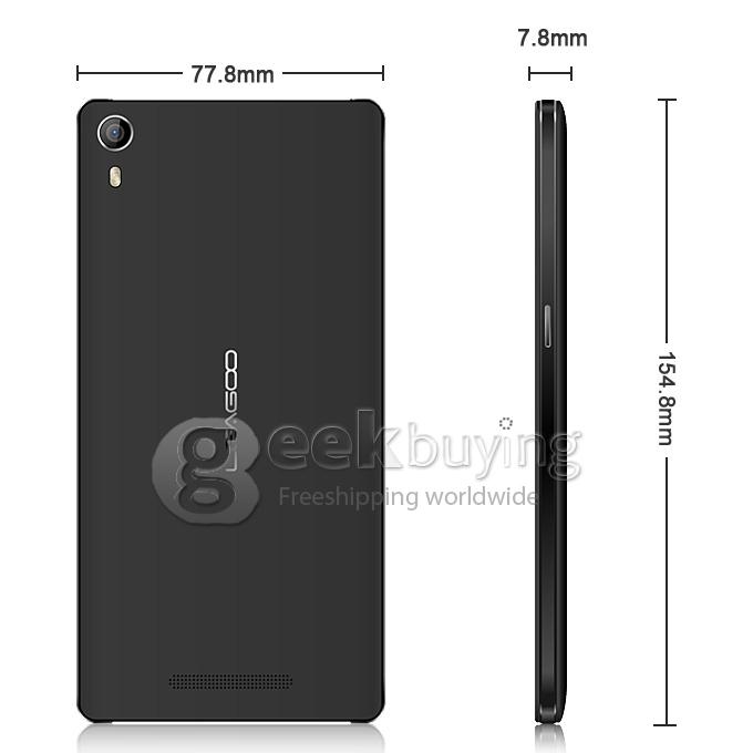 LEAGOO Elite 2 5.5inch IPS HD Android 4.4 Smartphone MTK6592 Octa Core 1.4GHz 2GB 16GB 13.0MP 8.0MP - Black