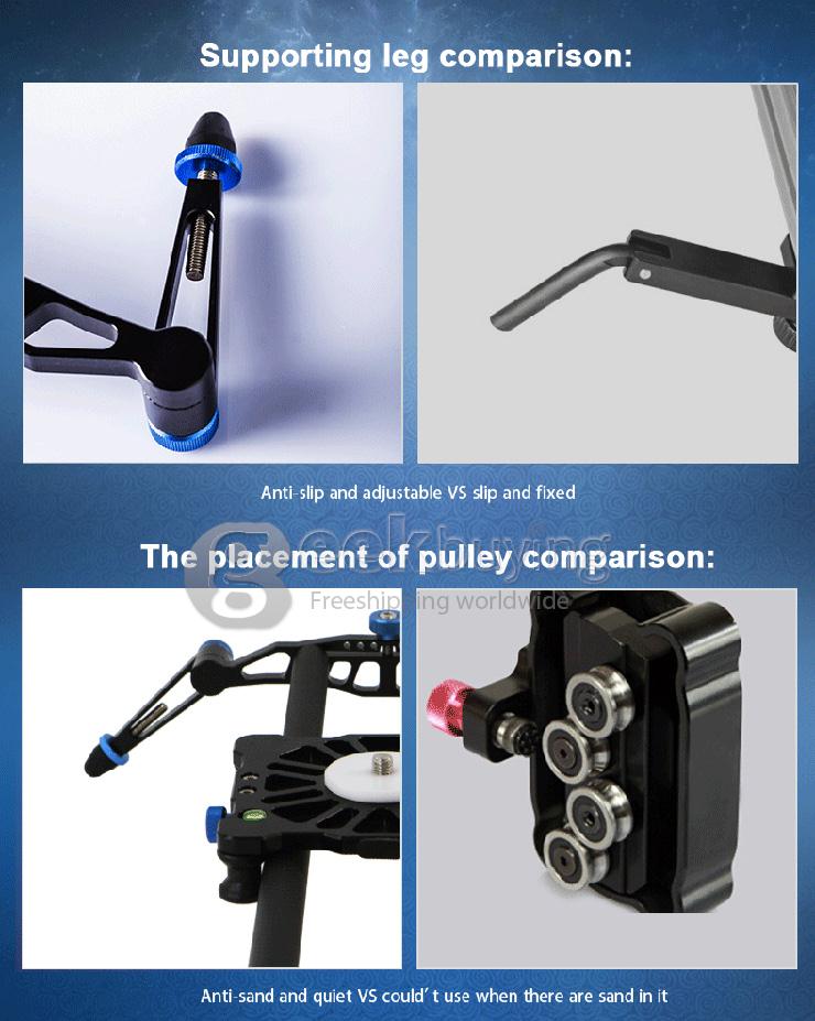 WIELDY Mini Carbon Fiber Rods Light 80cm Linear Camera Slider