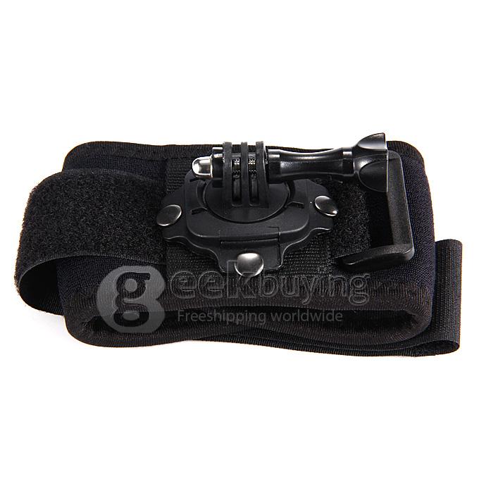GoPro Sj4000 Accessorie 360 Degree Rotation Arm Wrist Band With Screw for Gopro Hero3+/2/3 Camera - Black