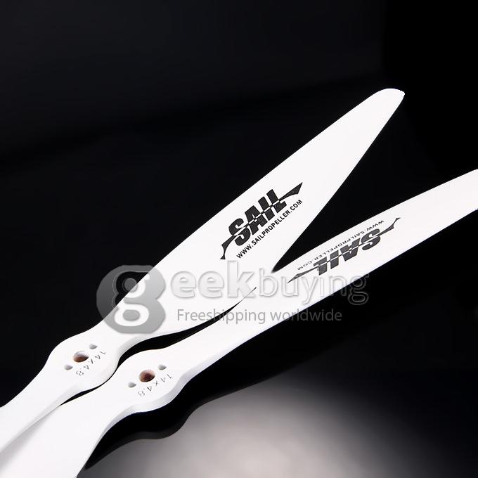 The MultiStar White Edition Multirotor Propeller 14x4.8 Multi-rotor Wood Props (CW CCW)