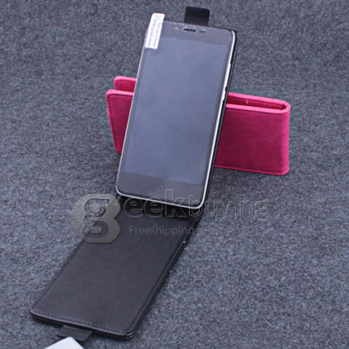Protective PU Leather Case Up and Down Flip with Holder for Elephone P6000 / Elephone P6000 Pro - Black