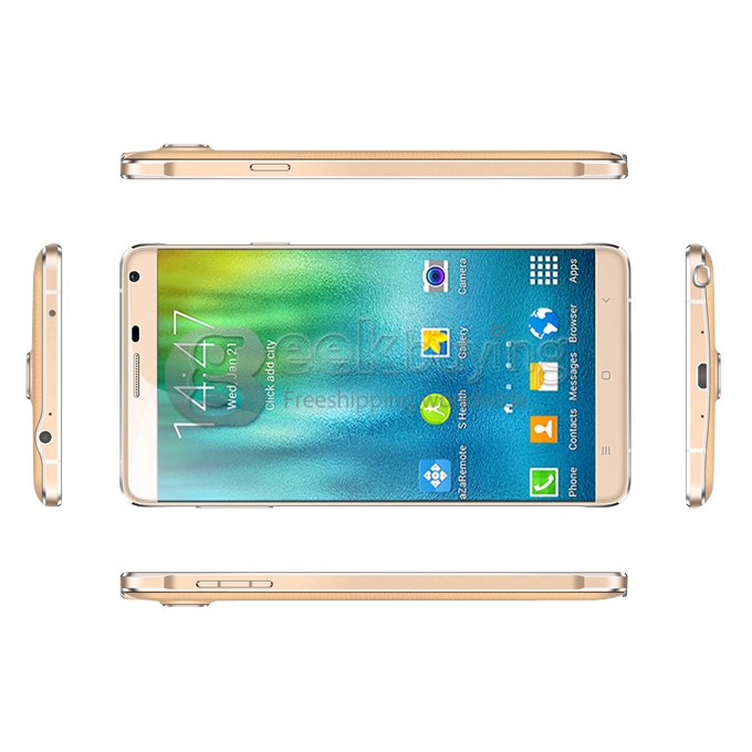 FOG N4 5.7 inch IPS HD Screen Android 4.4 MTK6592 OctaCore 1.7GHz Smartphone 1GB+16GB 13.0MP+5.0MP 3G/GPS - Golden