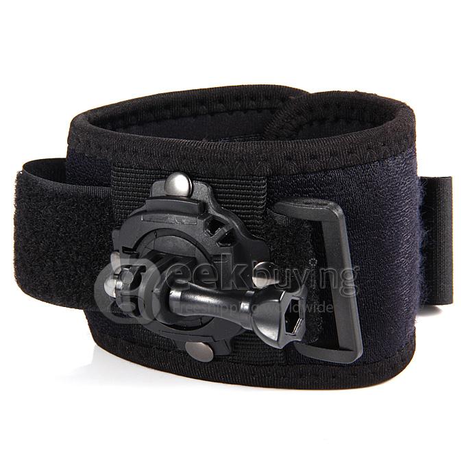 GoPro Sj4000 Accessorie 360 Degree Rotation Arm Wrist Band With Screw for Gopro Hero3+/2/3 Camera - Black