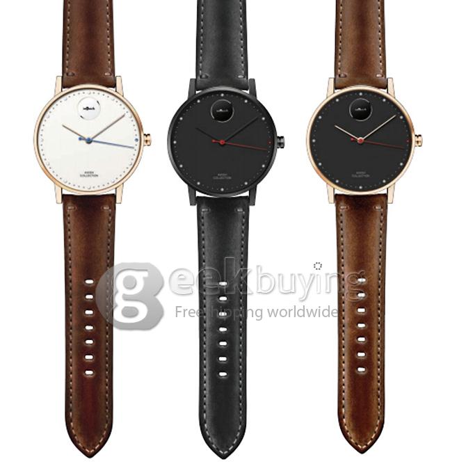 inWatch Fusion Bluetooth V4.0 Watch Sapphire Glass Screen Calorie Sports Sleep Tracking for Android iOS - Black + Brown