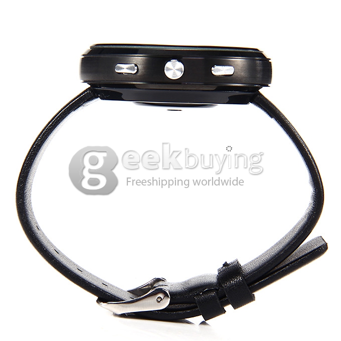 D360 Bluetooth 3.0 Smart Watch Sleep Tracker SMS Calls Answer Romote Camera - Black