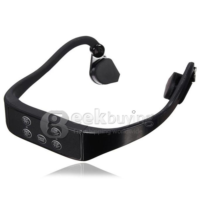 Bone Conduction Sports Wireless Bluetooth Headphone Headset Handsfree with Mic - Black