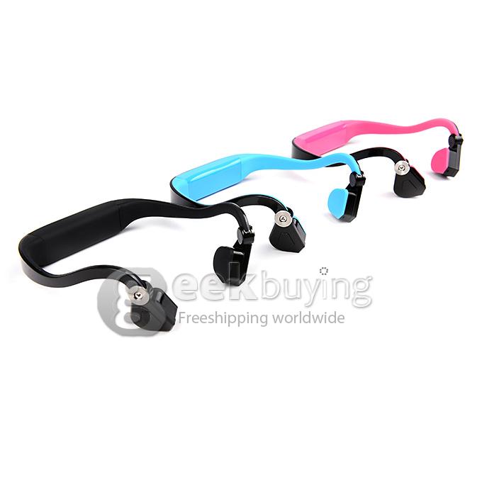 Bone Conduction Sports Wireless Bluetooth Headphone Headset Handsfree with Mic - Black