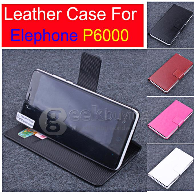 Protective PU Leather Case Hard Case Cover with for Elephone P6000 / Elephone P6000 Pro - Black