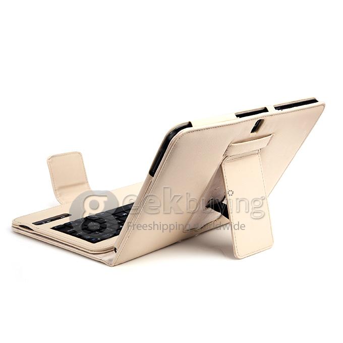 Removable Magnet Wireless Bluetooth Keyboard Stand Case Cover For 10.1