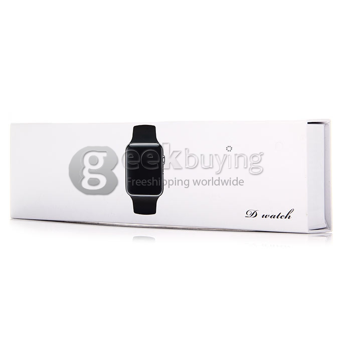 D Watch Bluetooth 3.0 Smart Wrist Watch Find Phone SMS SYNC Remote Camera Pedometer Sleep Monitor - Black