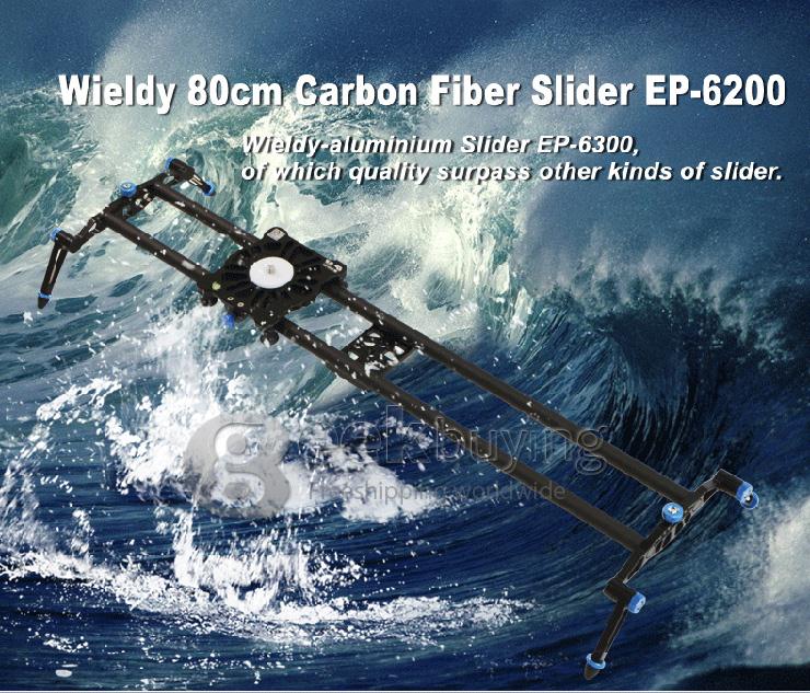 WIELDY Mini Carbon Fiber Rods Light 80cm Linear Camera Slider