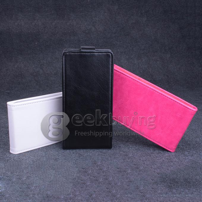 Protective PU Leather Case Up and Down Flip with Holder for Elephone P6000 / Elephone P6000 Pro - Black