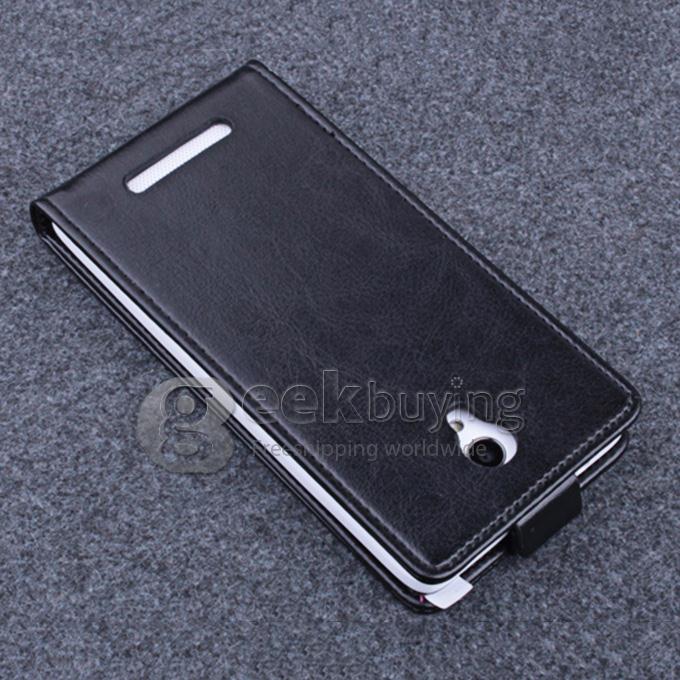 Protective PU Leather Case Up and Down Flip with Holder for Elephone P6000 / Elephone P6000 Pro - Black
