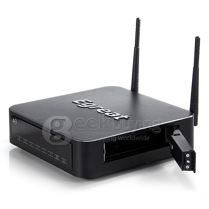 Egreat A9 Android 4K Media Player Mstar MSO9180-DB2 2G RAM 16G ROM 2.4G/5G WIFI 7.1ch Passthrough SATA USB 3.0 Bluetooth - Black