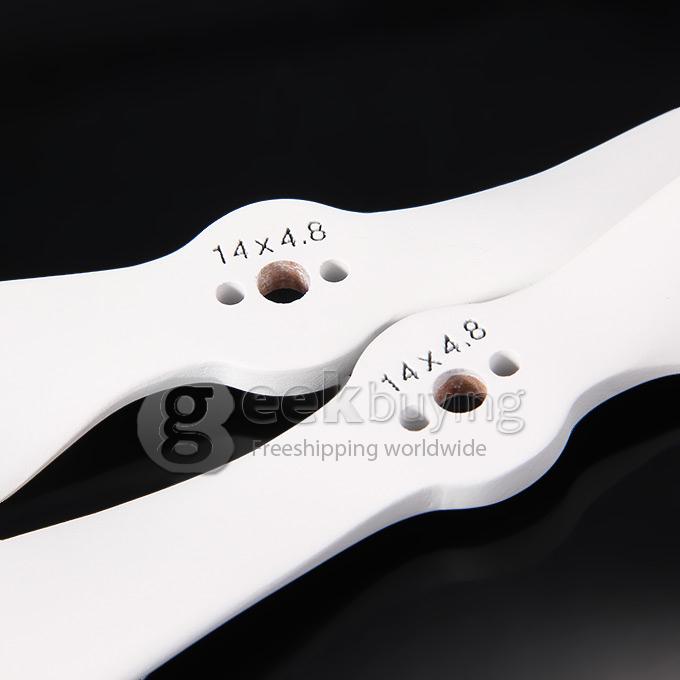 The MultiStar White Edition Multirotor Propeller 14x4.8 Multi-rotor Wood Props (CW CCW)