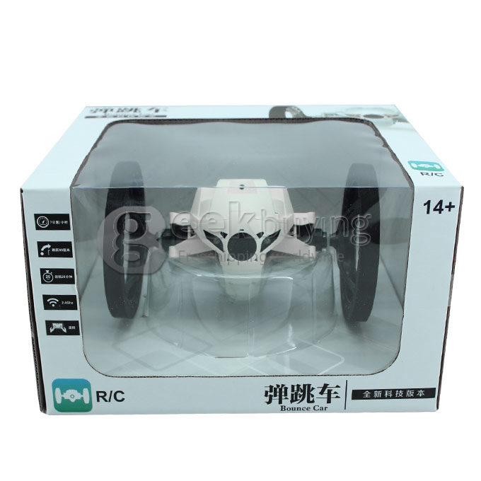 Super Cool Bounce Car BeastRoller Mini Drone RC Robot 2.4G 8 Channels Mini Drone Jump 80cm - White