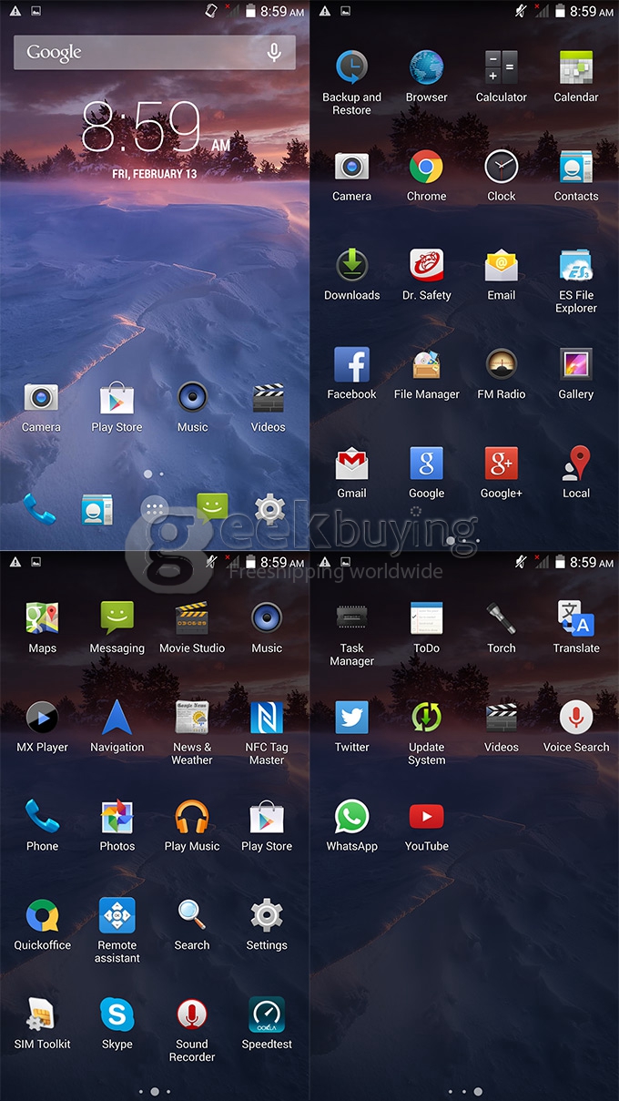 SISWOO Monster R8 5.5inch FHD 3GB+32GB Android 4.4 Phone MTK6595M Octa Core 2.0GHz 1920*1080P 13.0MP Smartphone - Black