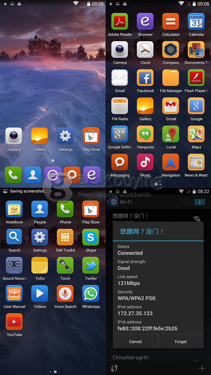 SISWOO Cooper i7 5.0 inch HD Android 5.0 Smartphone 4G FDD-LTE MTK6752 Octa Core 1.7 GHz 2GB RAM 16GB ROM 8.0MP - Black