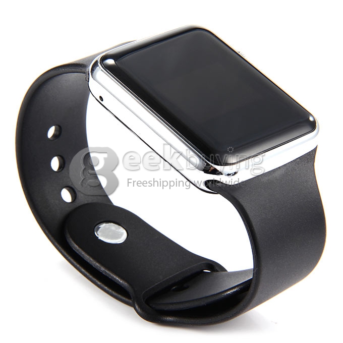 D Watch Bluetooth 3.0 Smart Wrist Watch Find Phone SMS SYNC Remote Camera Pedometer Sleep Monitor - Black