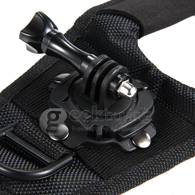 Universal 360 Degree Rotate Glove Style Wrist Band Mount Strap For Gopro Hero SJ4000 SJ5000 Camera Accessories-Black