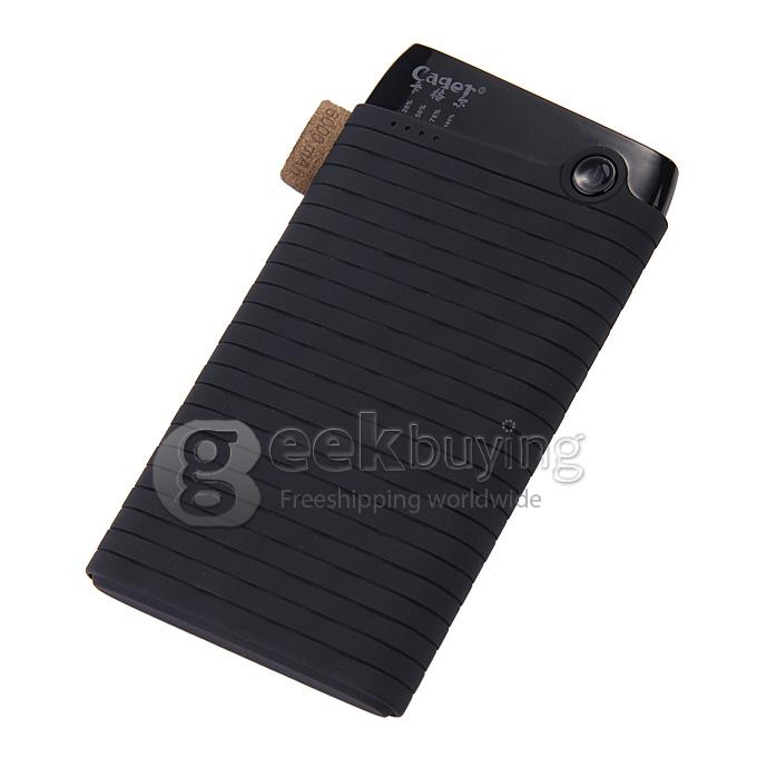 Cager® B089 6000mAh 5V 1.5A Power Bank External Battery for Smartphone Tablet iPhone 6 Plus - Black