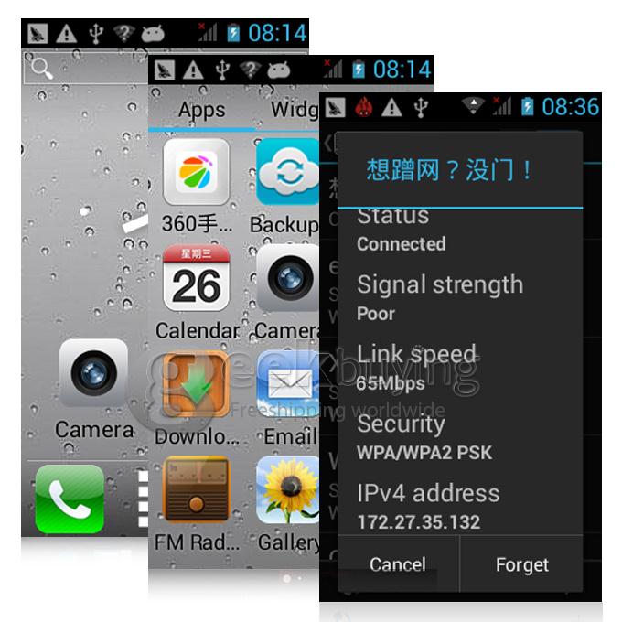J5 IP54 waterproof Smartphone MTK6572W Dual Core 1.2Ghz 2.4 Inch Android4.2.2 OS 2.0MP 3G/WIFI - Black
