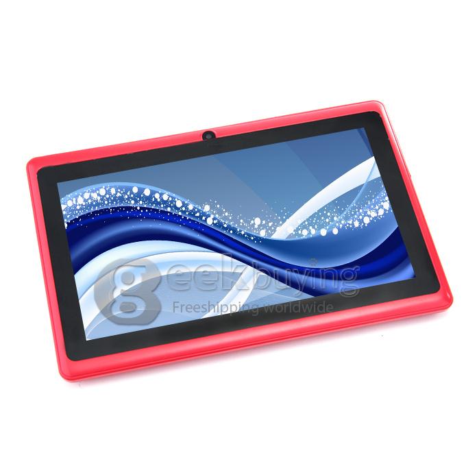 Q88 Plus 7 inch ALLWINNER A33 Quad Core 1.5GHZ 512MB/4G Dual Cameras WIFI BT Tablet PC - Red