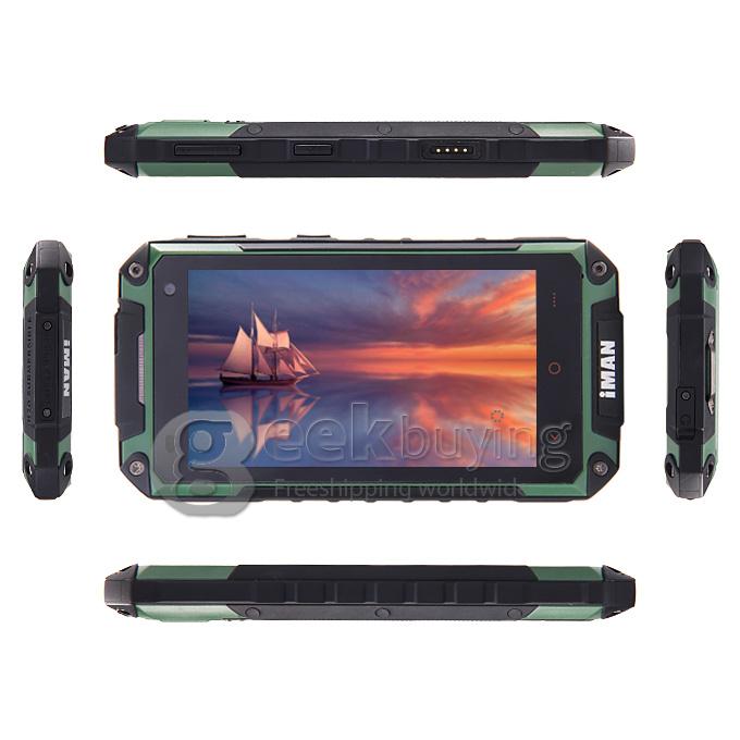 iMAN i6800 IP68 4.7inch Android 4.4 MTK6582 Quad Core 1.3GHz Smartphone 1GB 8GB 8MP 2MP 3G Miracast - Green
