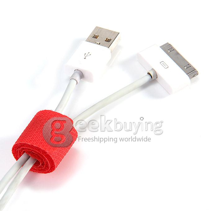 6 Colors Hook & Loop Cable Tie line with Cable Tie Seals Tie Belt