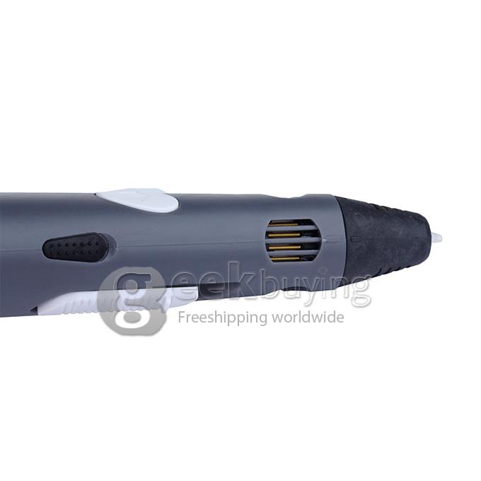 3D Stereoscopic Printing Pen Gen 1st 0.4mm Nozzle for 3D Drawing Doodling with ABS Filament Material - Grey