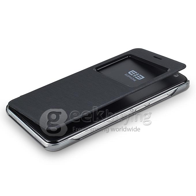 Original View Style Flip Cover Protective Case for Elephone P5000 Smartphone - Black