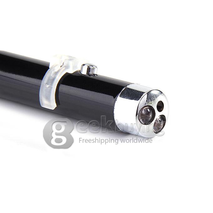 16GB USB 2.0 6 in 1 Multifunctional Capacitive Pen with Floodlight And Laser Light - Black