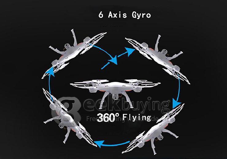 Syma X5SC-1 EXPLORERS 2 Quadcopter Headless Mode 2.0MP HD Camera 2.4G 6 Axis Gyro 3D Flip RC RTF with 4GB TF Card - White
