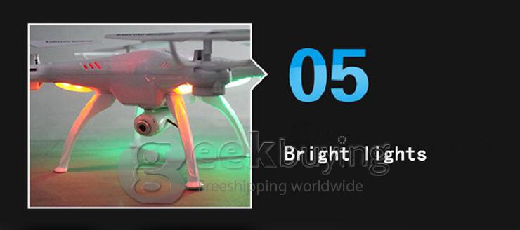 Syma X5SC-1 EXPLORERS 2 Quadcopter Headless Mode 2.0MP HD Camera 2.4G 6 Axis Gyro 3D Flip RC RTF with 4GB TF Card - White