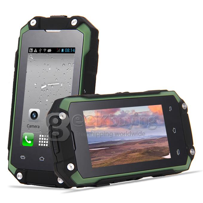 J5 IP54 waterproof Smartphone MTK6572W Dual Core 1.2Ghz 2.4 Inch Android4.2.2 OS 2.0MP 3G/WIFI - Green
