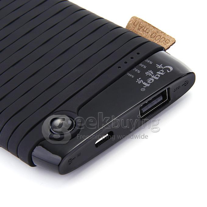 Cager® B089 6000mAh 5V 1.5A Power Bank External Battery for Smartphone Tablet iPhone 6 Plus - Black