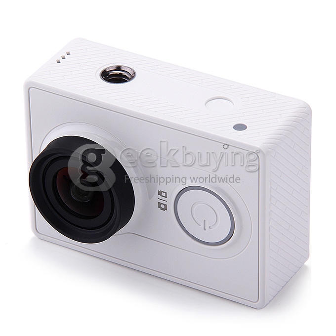 Xiaomi Yi Xiaoyi Z23L Version Action Camera Bundle Deal with Spare Battery + Hold Charger + Lens Cap + Tripod Adapter - White (Basic)